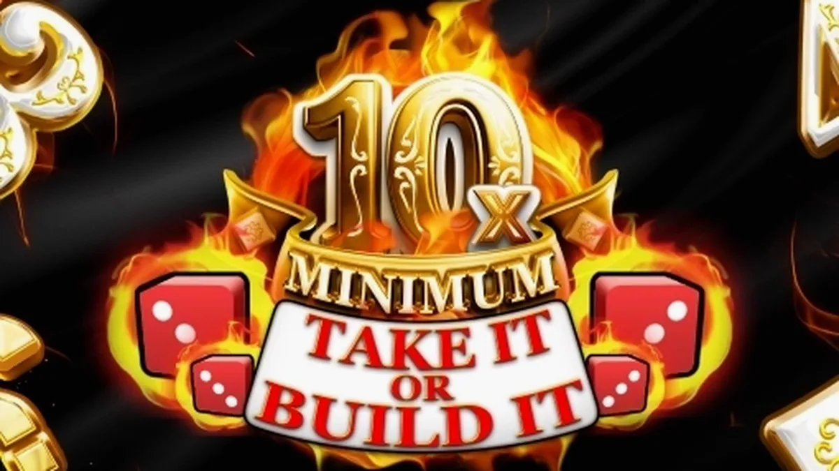 Interface do slot 10x Minimum Take It or Build It em um dispositivo móvel